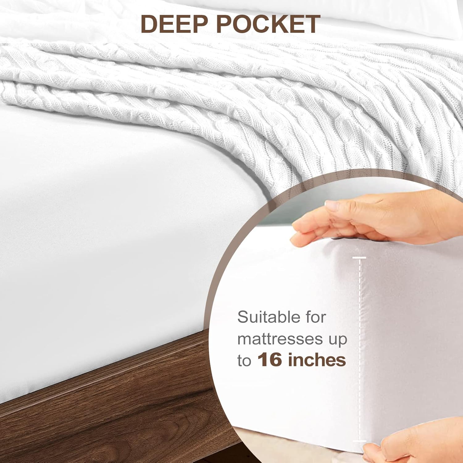 Hotel Fitted Sheet T200 Percale White