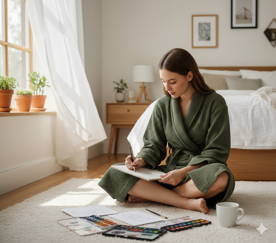 Organic Honeycomb Bathrobes