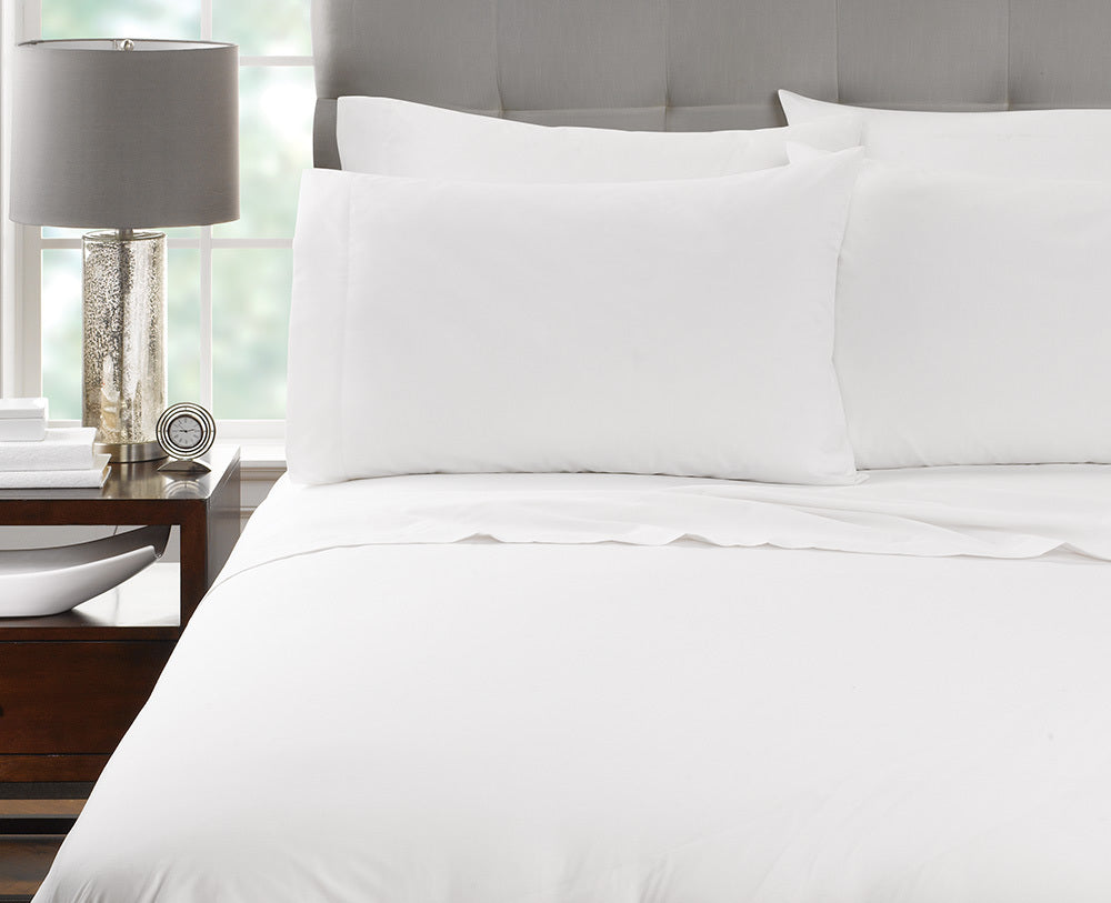 Hotel Bed Sheet T200 Percale White