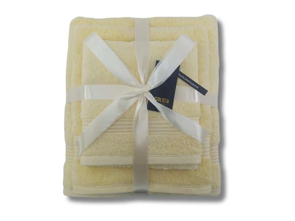 Egyptian Cotton 3Pcs Towels Set Gift Pack