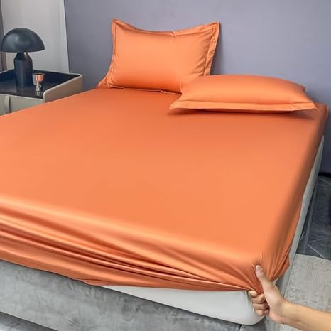 Fitted Sheet 100% Cotton Satin with Corner Elastic
