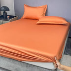 Fitted Sheet 100% Cotton Satin with Corner Elastic