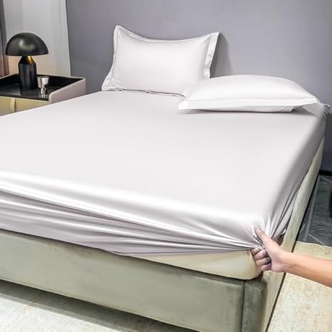 Fitted Sheet 100% Cotton Satin with Corner Elastic