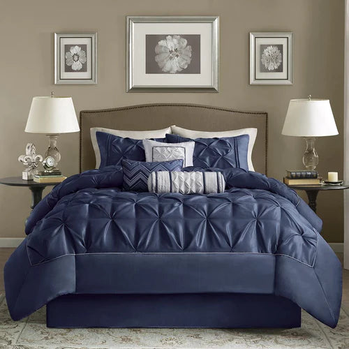 Luxury Pintuck 8pcs Bedding Set T200 Percale