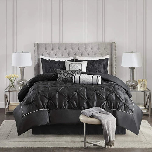 Luxury Pintuck 8pcs Bedding Set T200 Percale