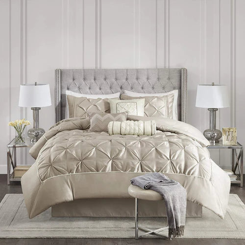 Luxury Pintuck 8pcs Bedding Set T200 Percale