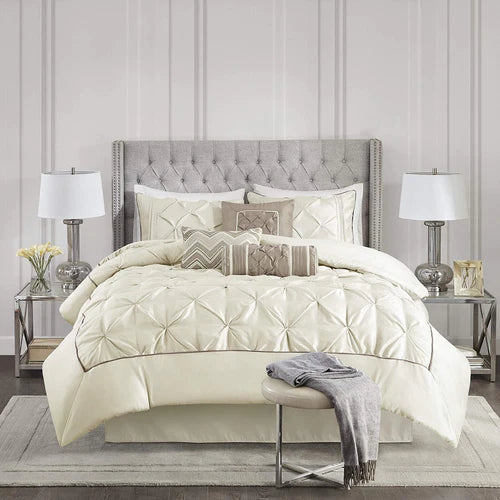 Luxury Pintuck 8pcs Bedding Set T200 Percale