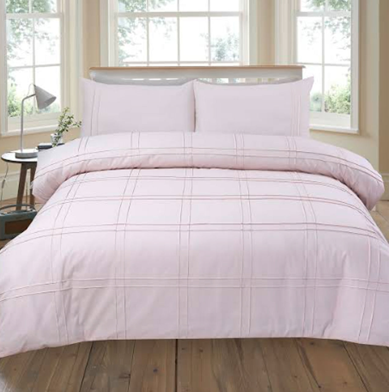 T200 PINTUCK & PLEADTED BEDDING SET COTTON  8PCS D# GH403