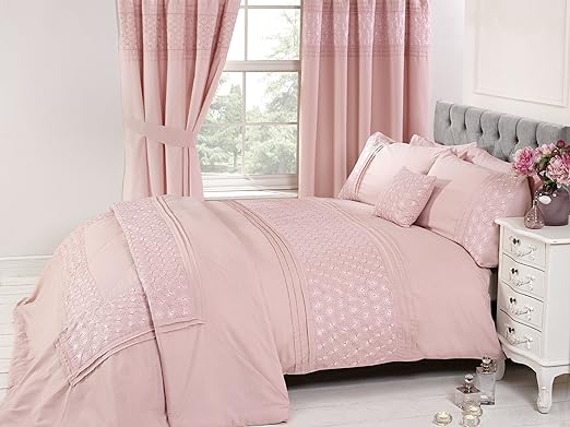 Embroidered Floral King Bedding Set