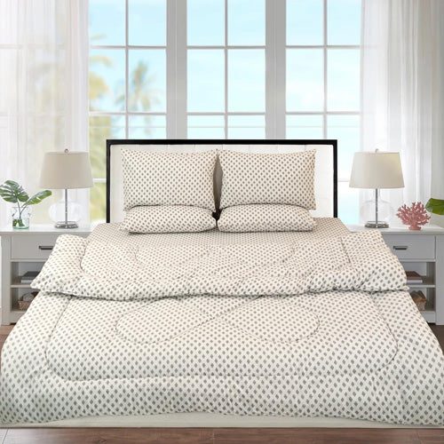 6 Pcs Bed in Bag Set Cotton Satin Insignia - 450GSM D#GS205