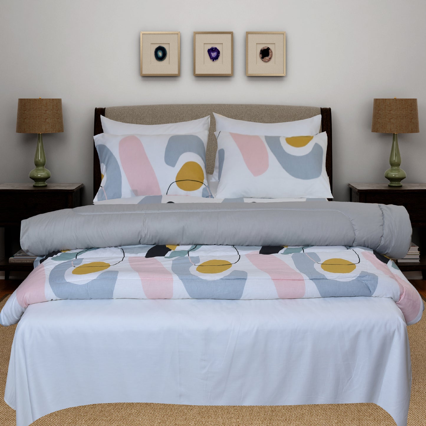 6 Pcs Bed in Bag Set Cotton - 350GSM D# GT5074