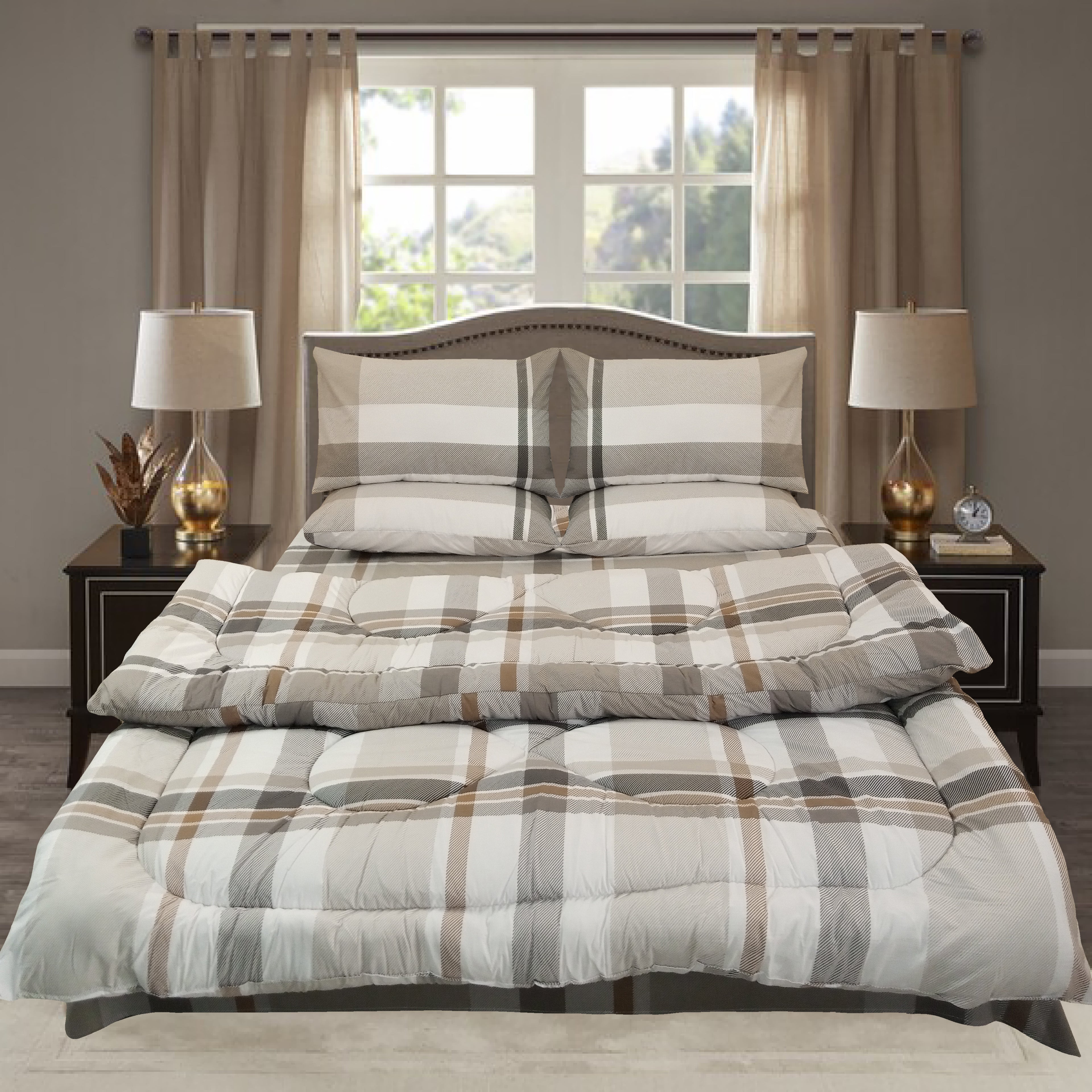 6 Pcs Bed in Bag Set Cotton - 450GSM D# GT5062