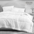 White Quilt Filling 450GSM Box Check Design