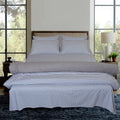 Lacoste Grey Stripe 6 Pcs Bed in Bag Set - T200 Percale 350 GSM