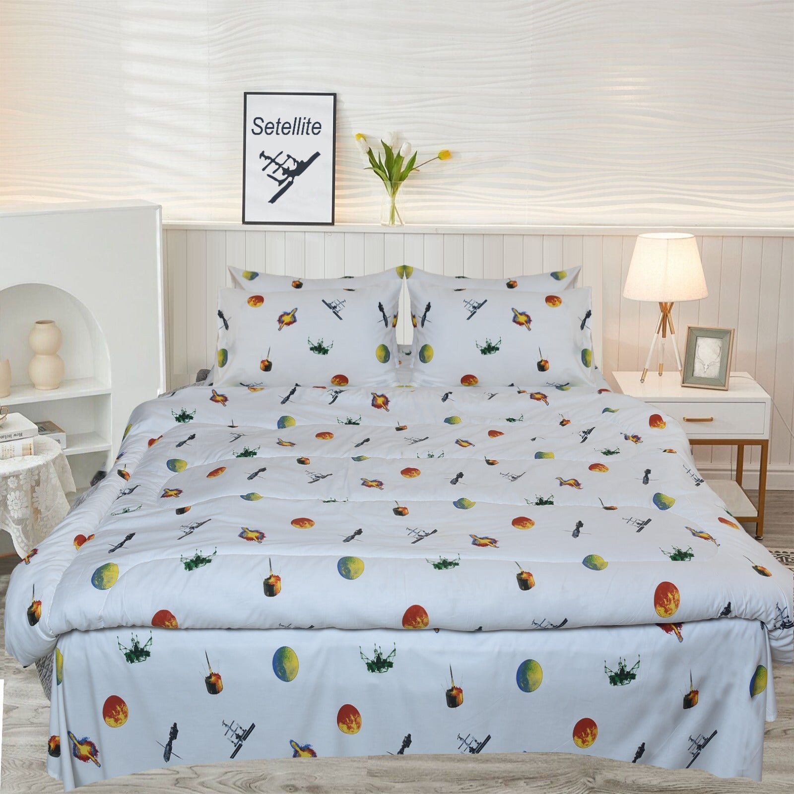 6 Pcs Bed in Bag Set Percale - 350GSM D# GP2029