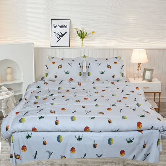6 Pcs Bed in Bag Set Percale - 350GSM D# GP2029
