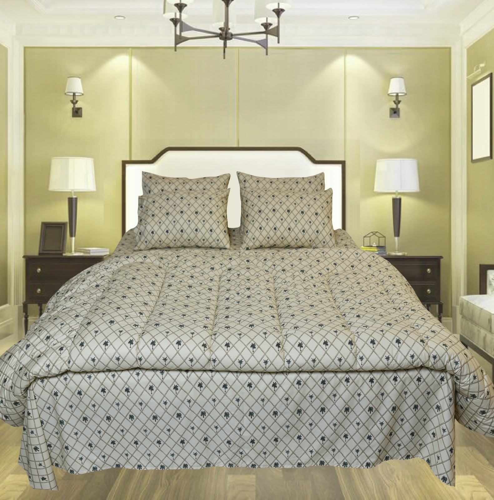 6 Pcs Bed in Bag Set Cotton - 350GSM D# GT5073