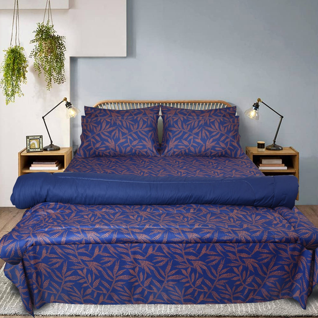 6 Pcs Bed in Bag Set Cotton - 350GSM D# GT5075