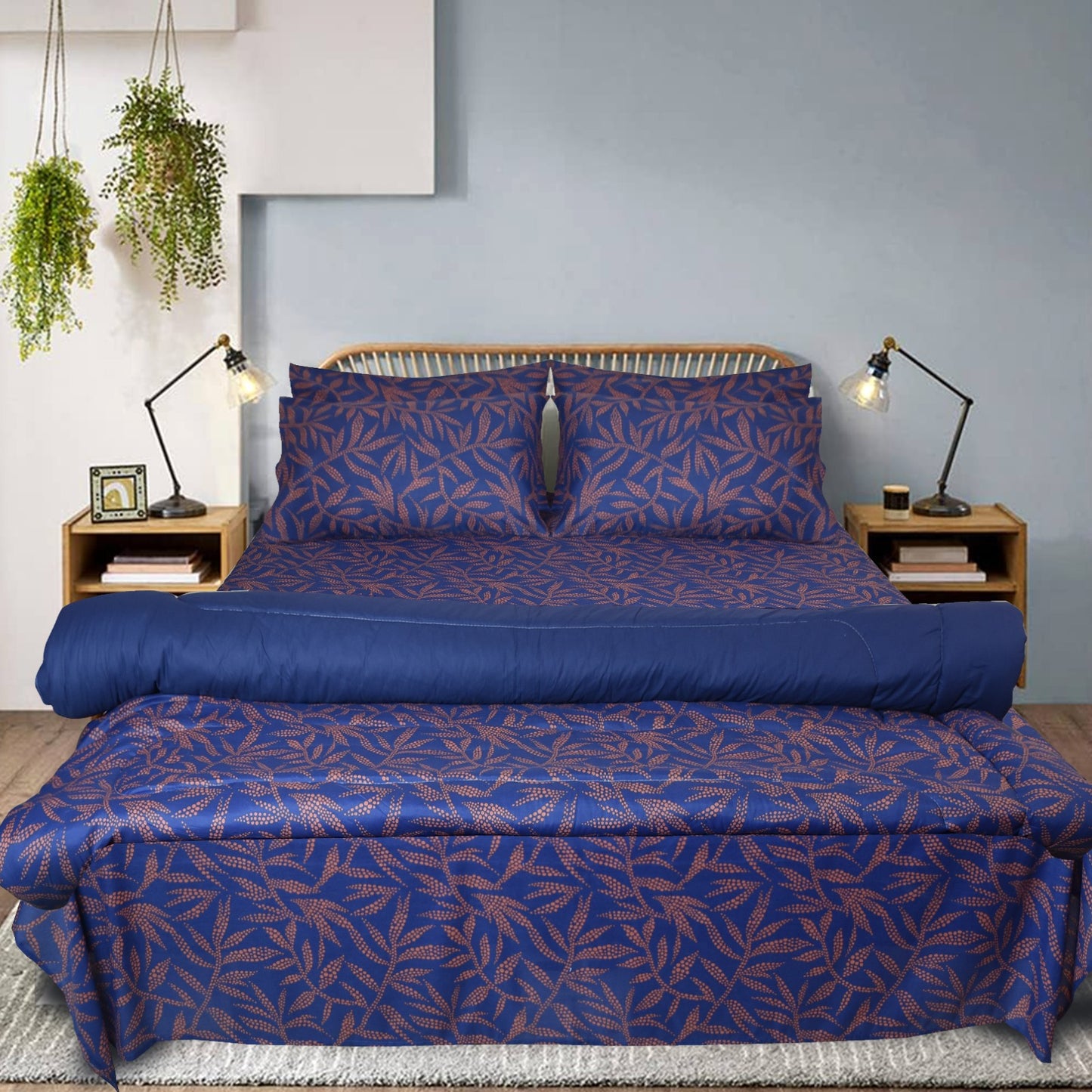6 Pcs Bed in Bag Set Cotton - 350GSM D# GT5075