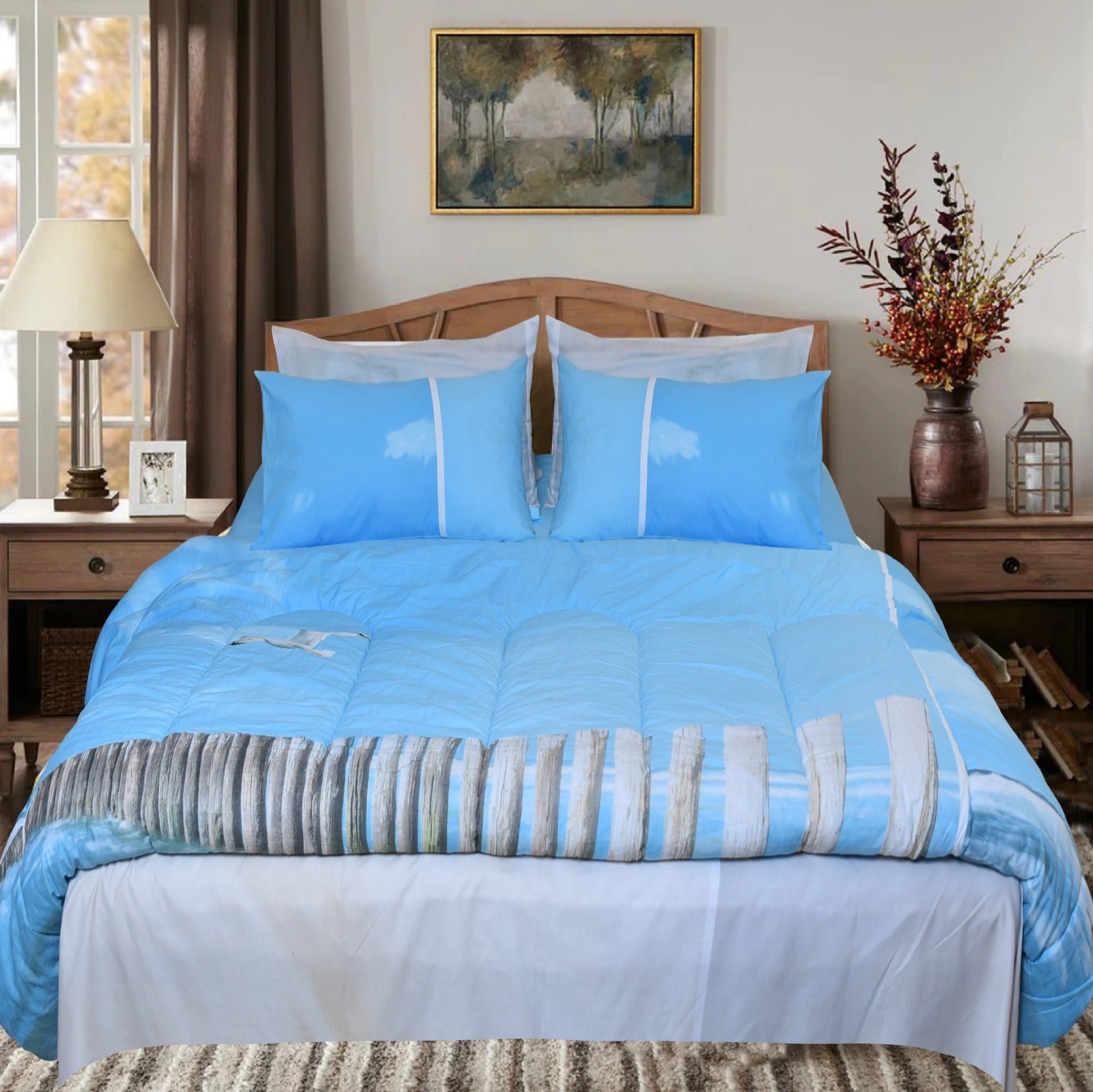 6 Pcs Bed in Bag Set Cotton - 350GSM D# GT5077