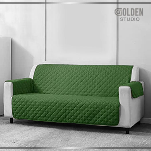 Sofa Cover Quilted Green