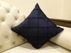 Navy Pintuck Decorative Cushion 18 x 18 Inches with Filling (Pair)