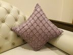 Pink Pintuck Decorative Cushion 18 x 18 Inches with Filling (Pair)