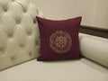 Decorative Cushion Hand Painted Red 18 x 18 Inches with Filling (Pair)