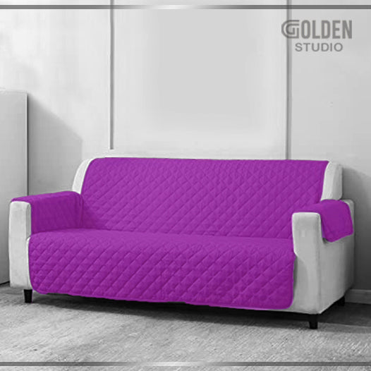 Sofa Cover Quilted Pink