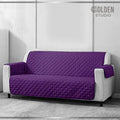 Sofa Cover Quilted Purple