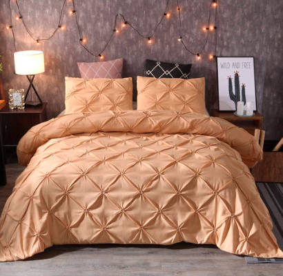 T200 Pinch Pleated Pintuck Duvet Cover 8 Pcs Set
