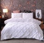 T200 Pinch Pleated Pintuck Duvet Cover 8 Pcs Set