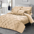 PINTUCK SATIN DUVET SET WITH PLEATS 8PCS