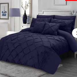 PINTUCK SATIN DUVET SET WITH PLEATS 8PCS
