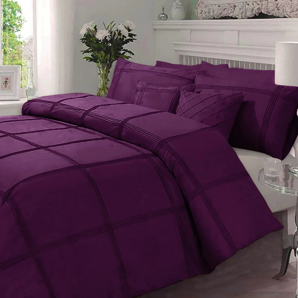 Pleated Inspiration Bed Set 8 Pcs (Luxury) T200 Percale
