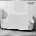 Sofa Cover Quilted White