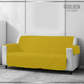 Sofa Cover Quilted Yellow