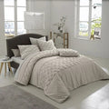 T200 PERCALE PINTUCK & CROSS PLEADTED DUVET SET 8 PCS D# GH506