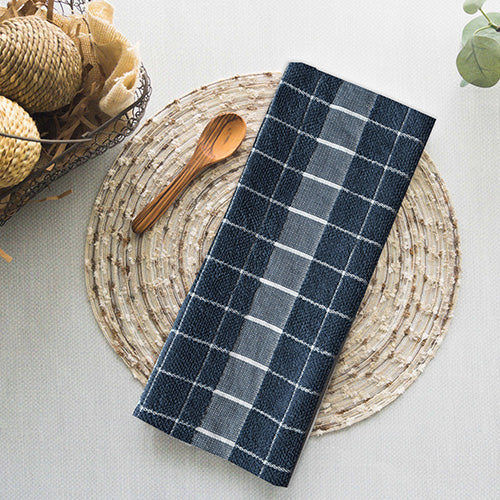 Wafer Terry Kitchen Towel Navy