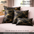 Lava Velvet Cushion Cover Black 1pc