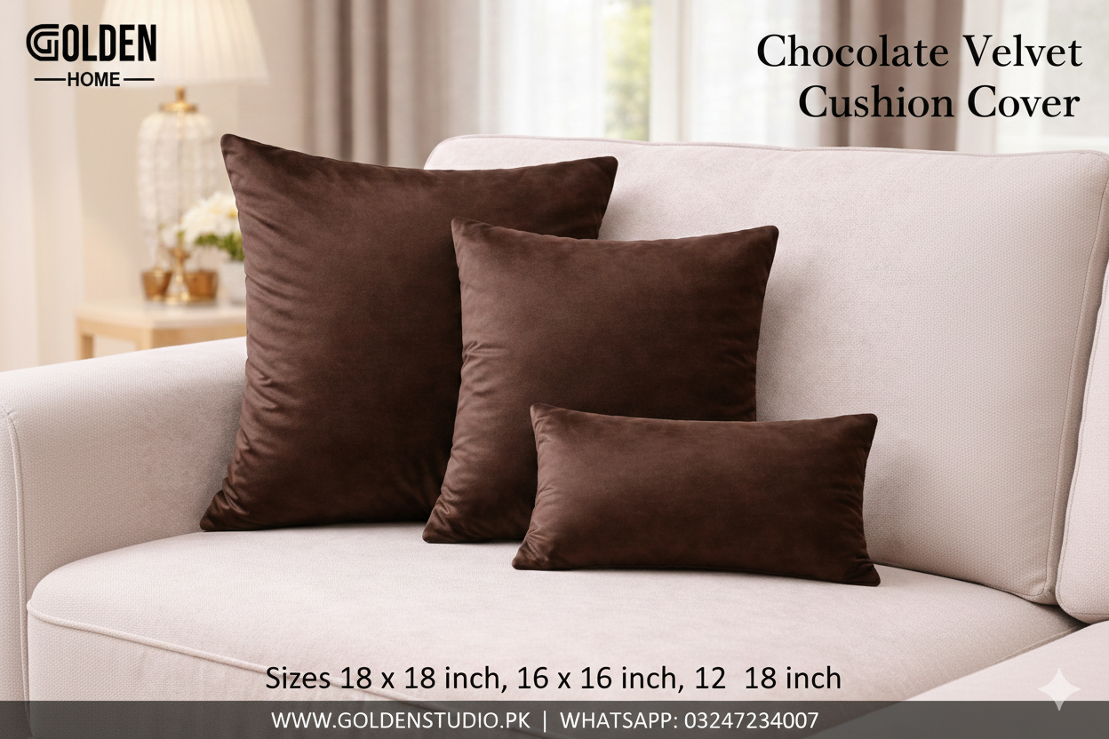 Velvet Cushion with Filling 1 pc