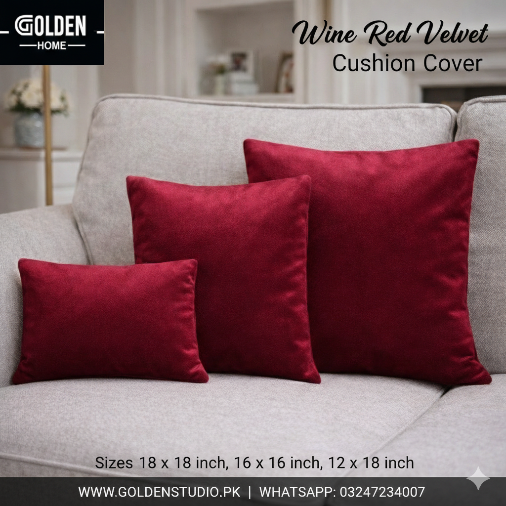 Velvet Cushion with Filling 1 pc