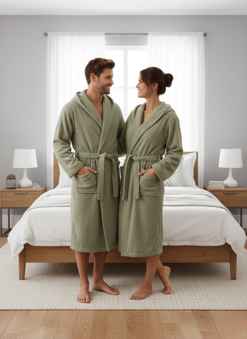 Classic Terry Bathrobe Olive