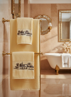 Dubai Embroidered Bath Towel Yellow