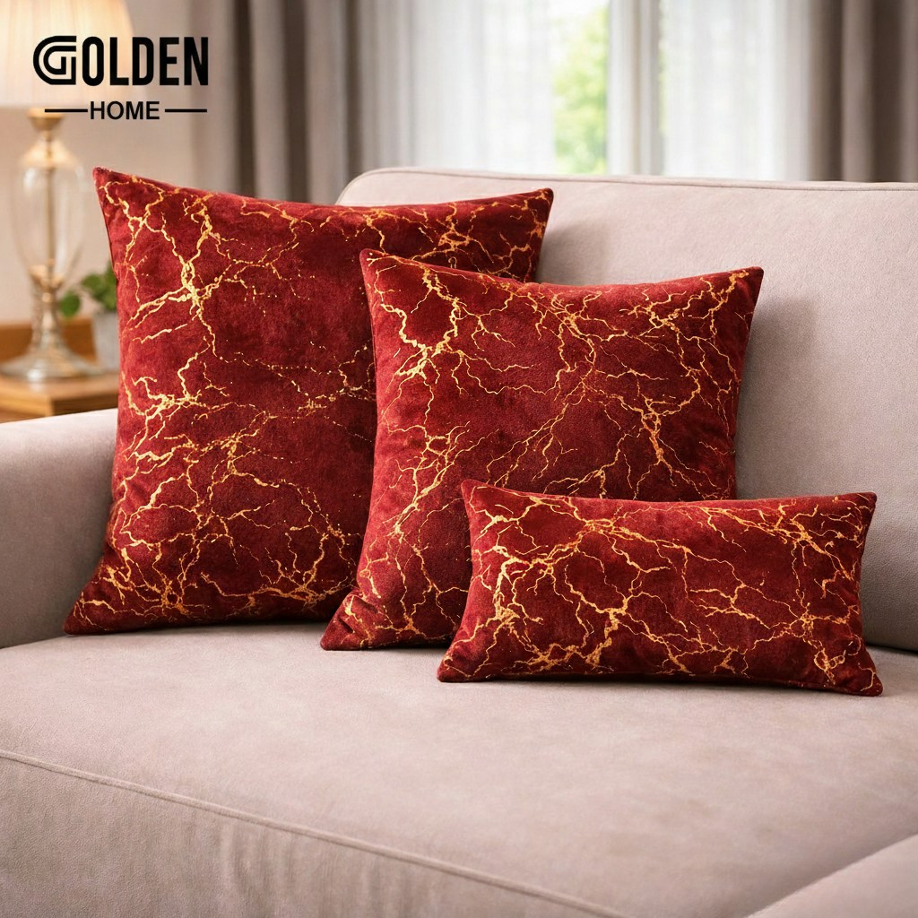 Lava Velvet Cushion with Filling 1 pc
