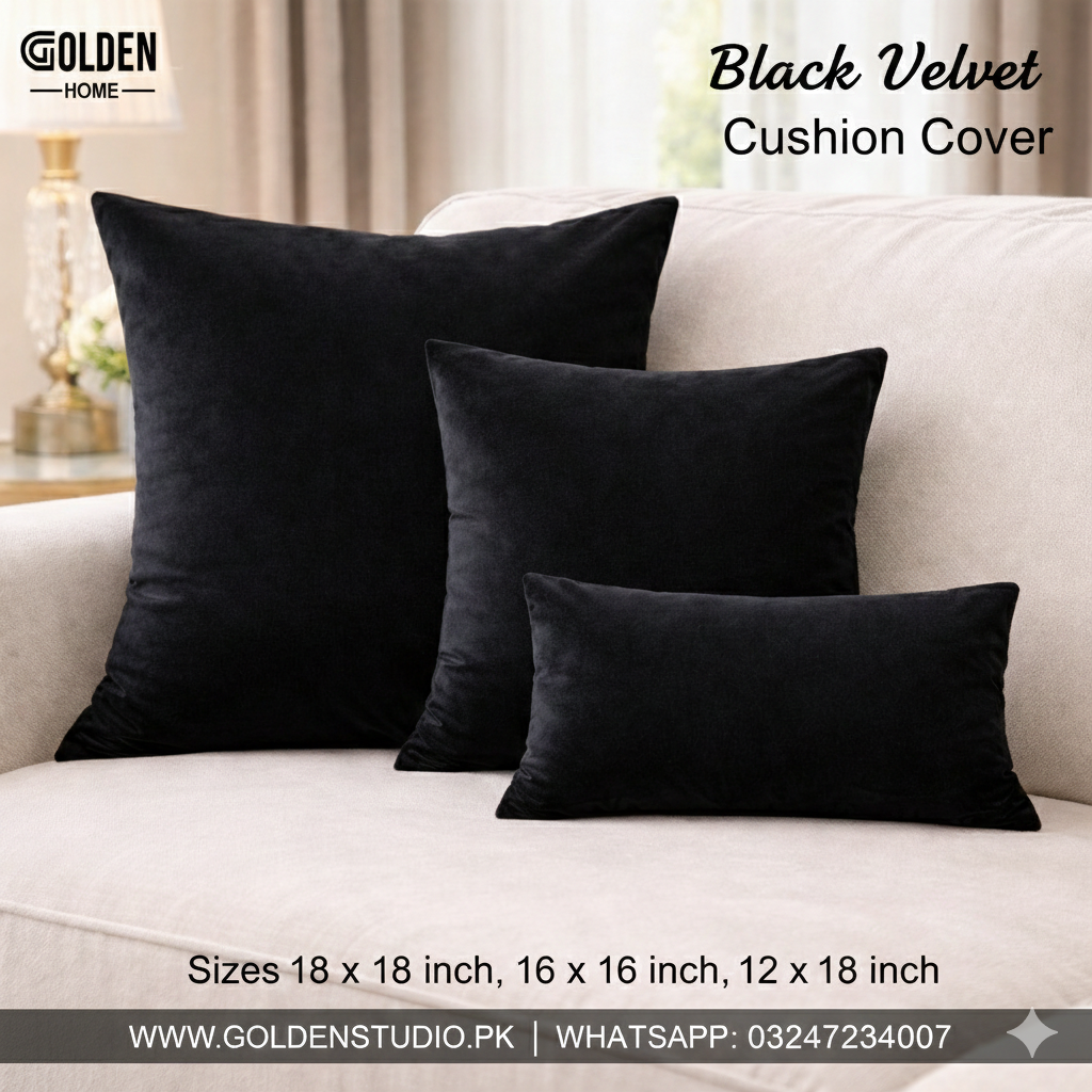 Velvet Cushion with Filling 1 pc