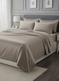 T300 Satin Bed Set Taupe