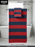 Stripe Bath Towel Blue/Red