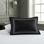 Baratta Stitch Bed Set Box Design T300 Satin Black