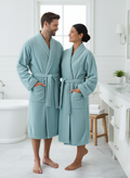 Luxe Egyptian Terry Bathrobe Aqua
